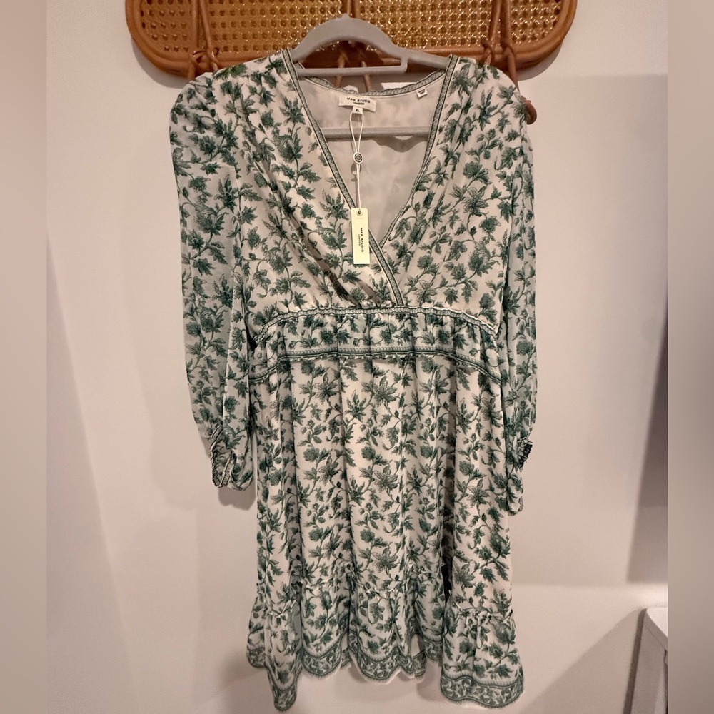 Max Studio Green Floral Dress